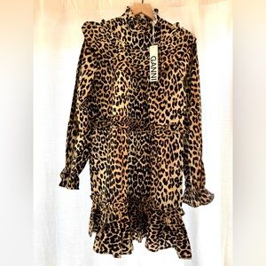GANNI leopard cotton dress (NWT) - M/38/6